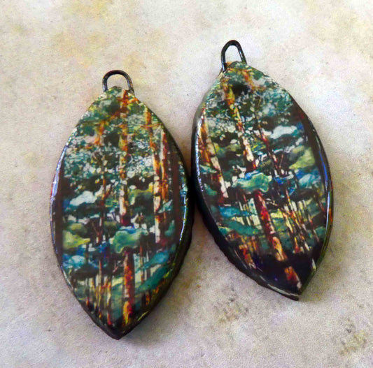 Ceramic Tiffany Earring Drops#15