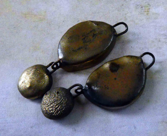 Ceramic Slim Slice Earring Dangles -Gloria
