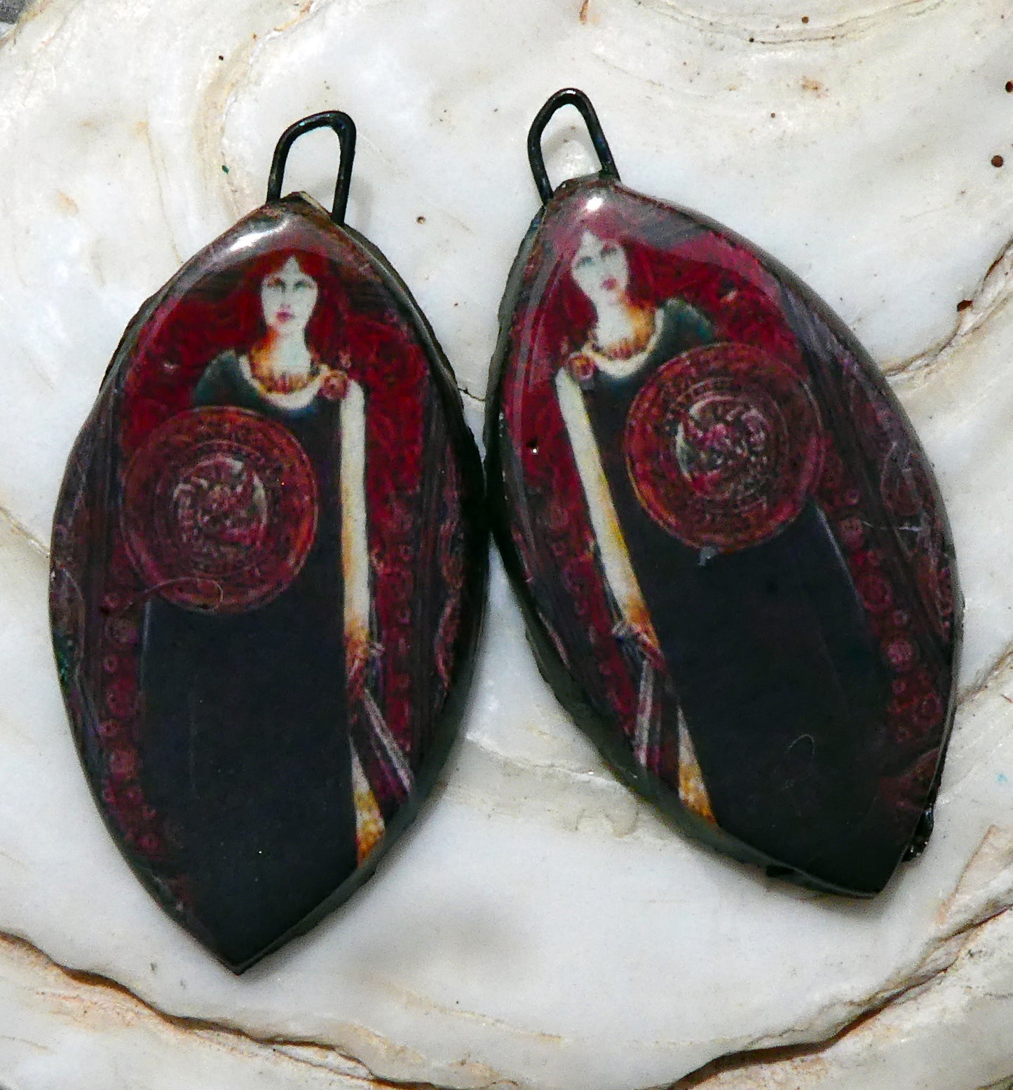 Warrior Women Decal Drop Earring Charms - Boudica
