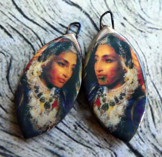 Warrior Women Decal Drop Earring Charms - Maharani Datar Kaur