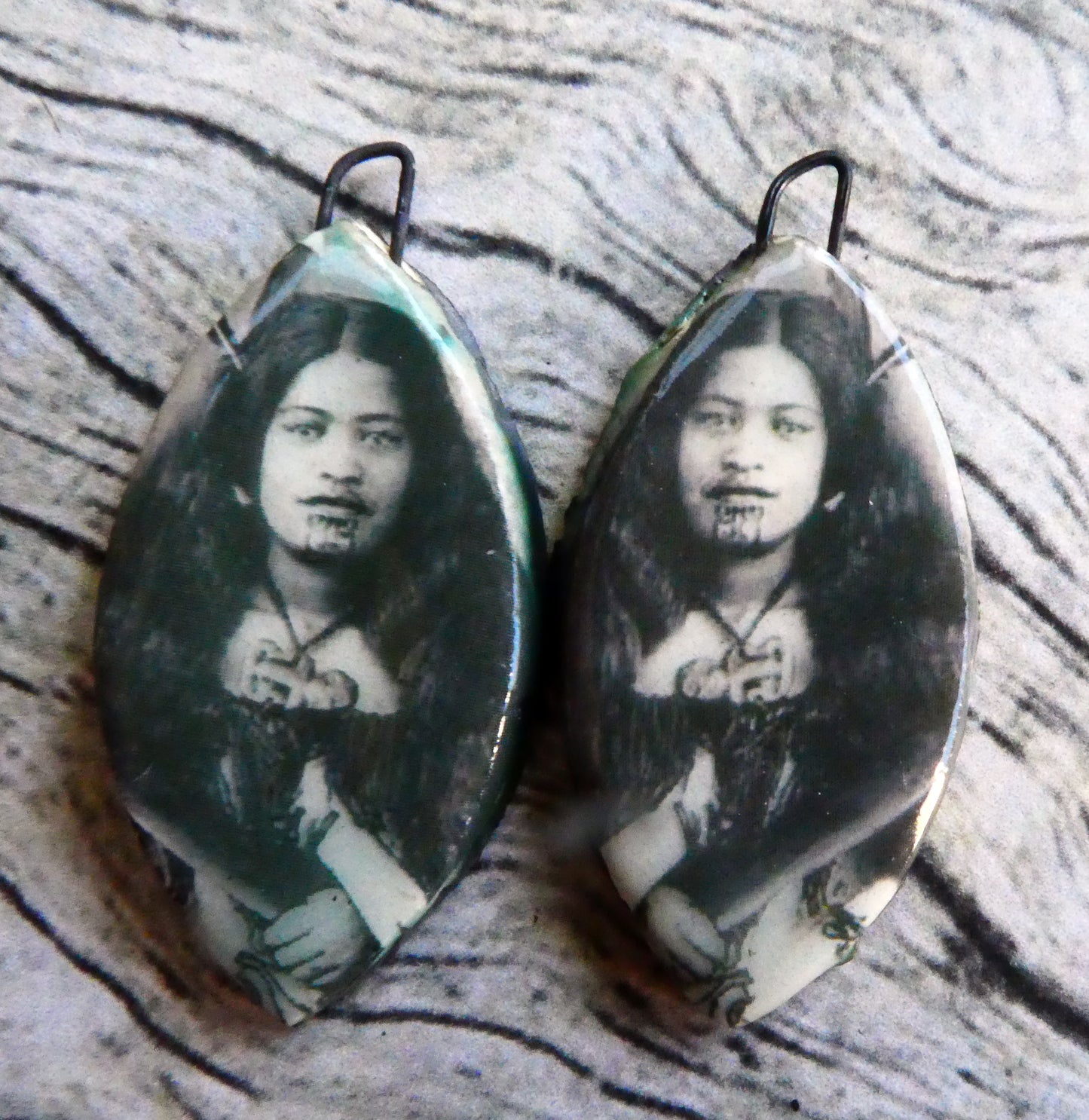 Warrior Women Decal Drop Earring Charms - Maori Warrior