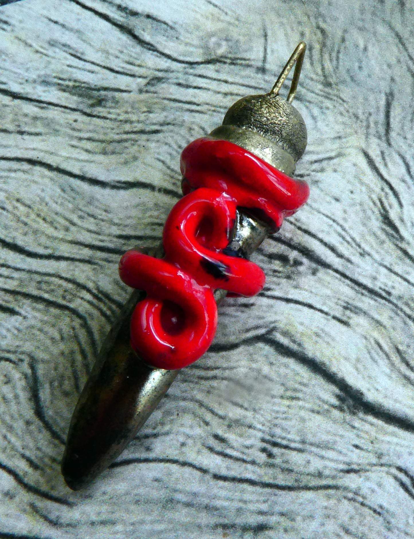 Ceramic  Norse Moulded Spike Pendant
