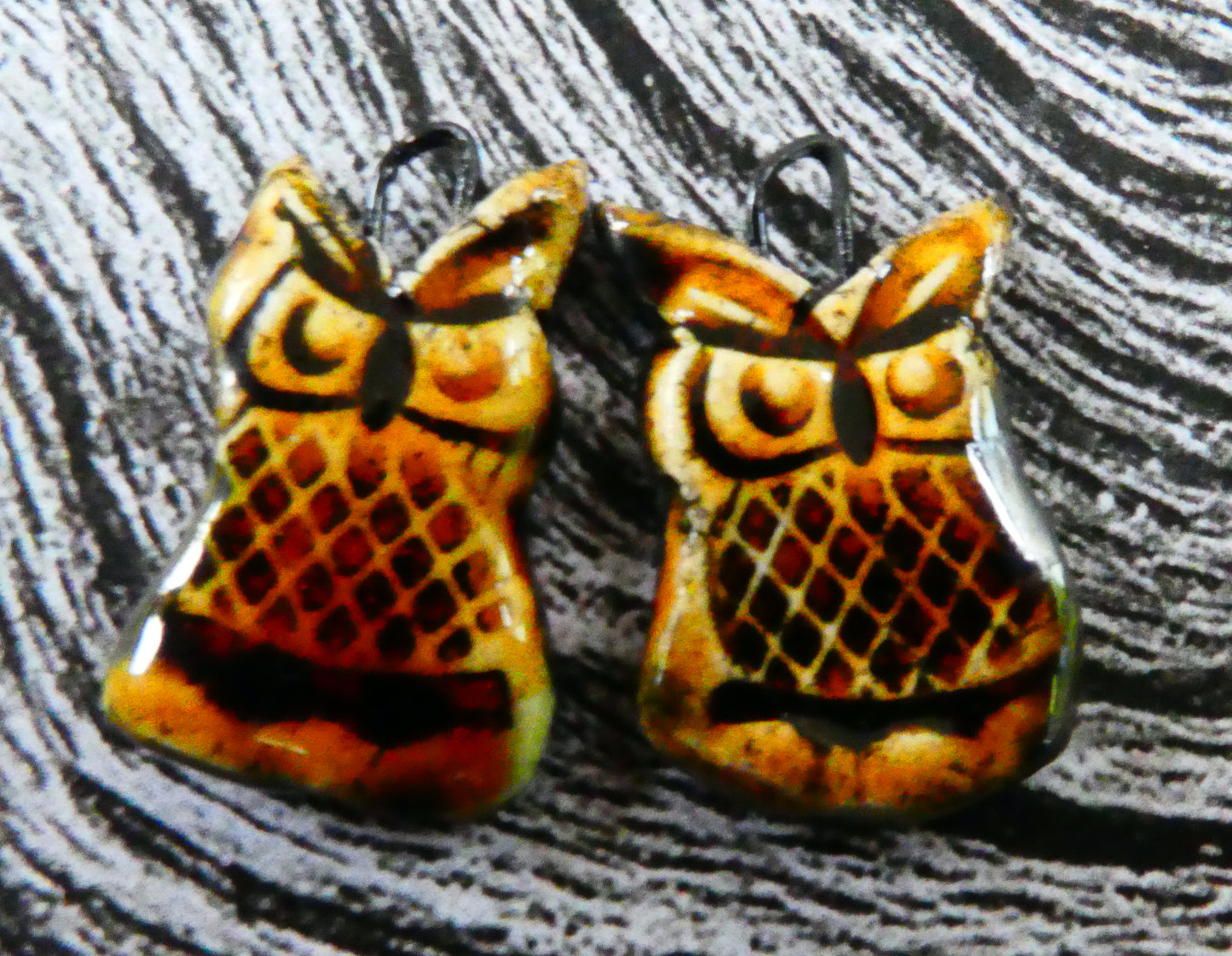 Ceramic Little Owls Earring Charms #2