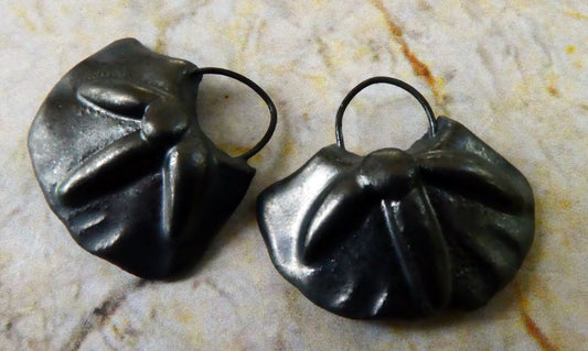 Ceramic Wedge Earring Charms - Pewter