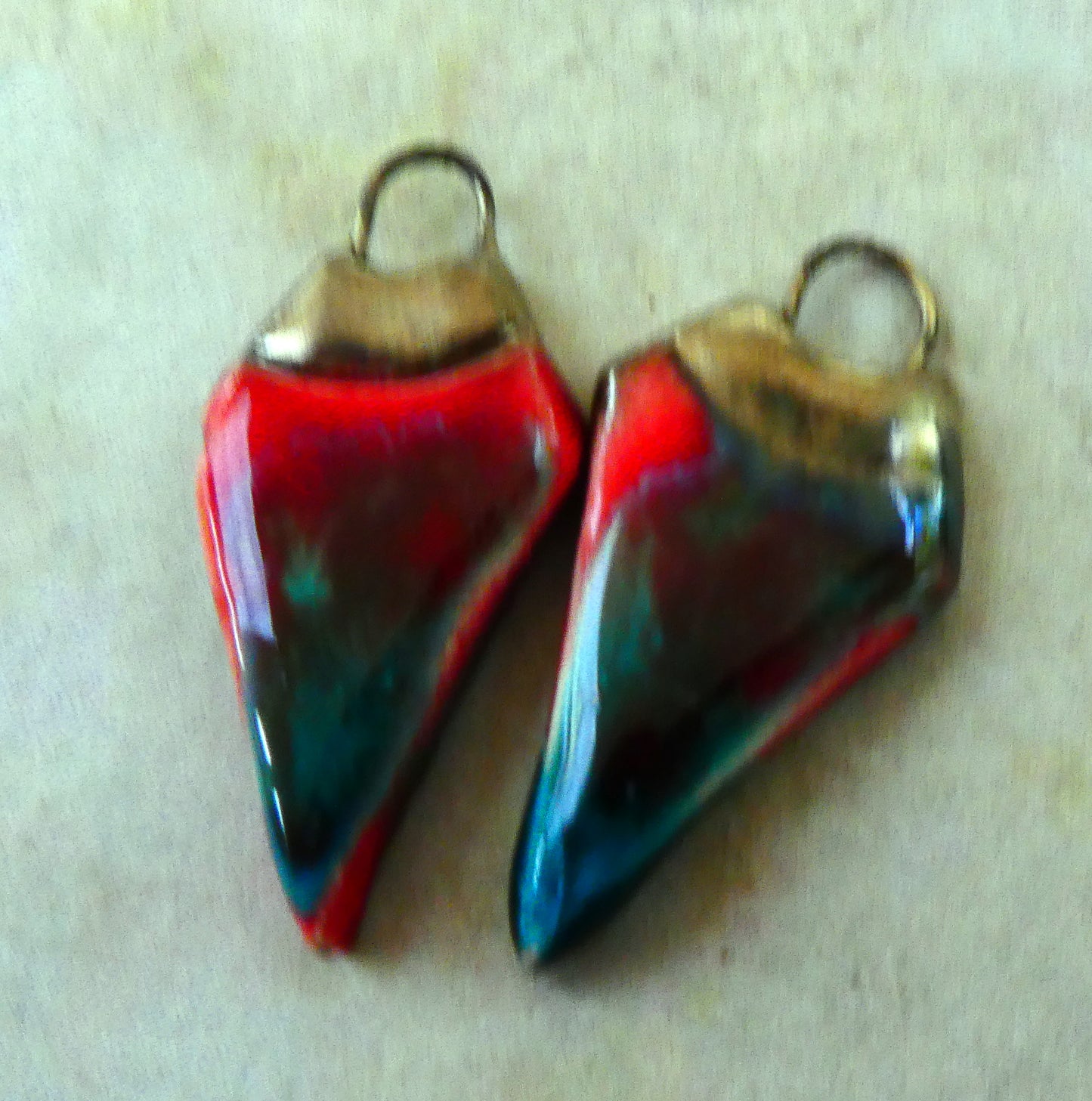 Ceramic Pointy Earring Charms - Ladybird
