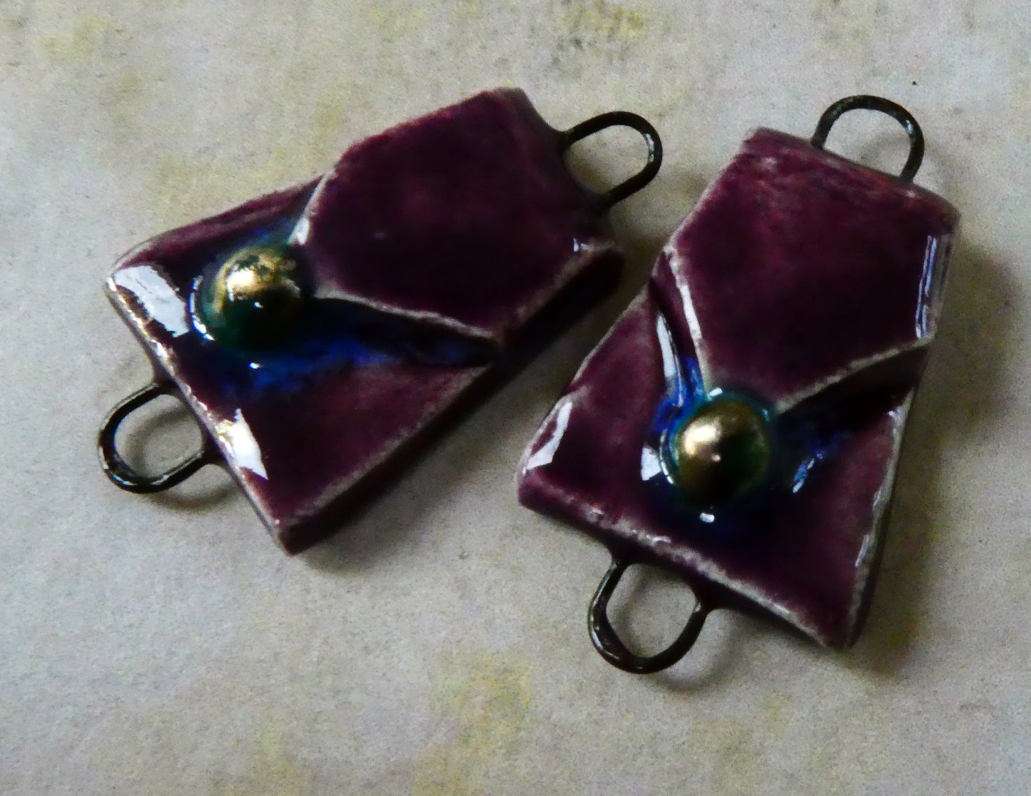 Ceramic Handbag Earring Connectors - La Fiesta