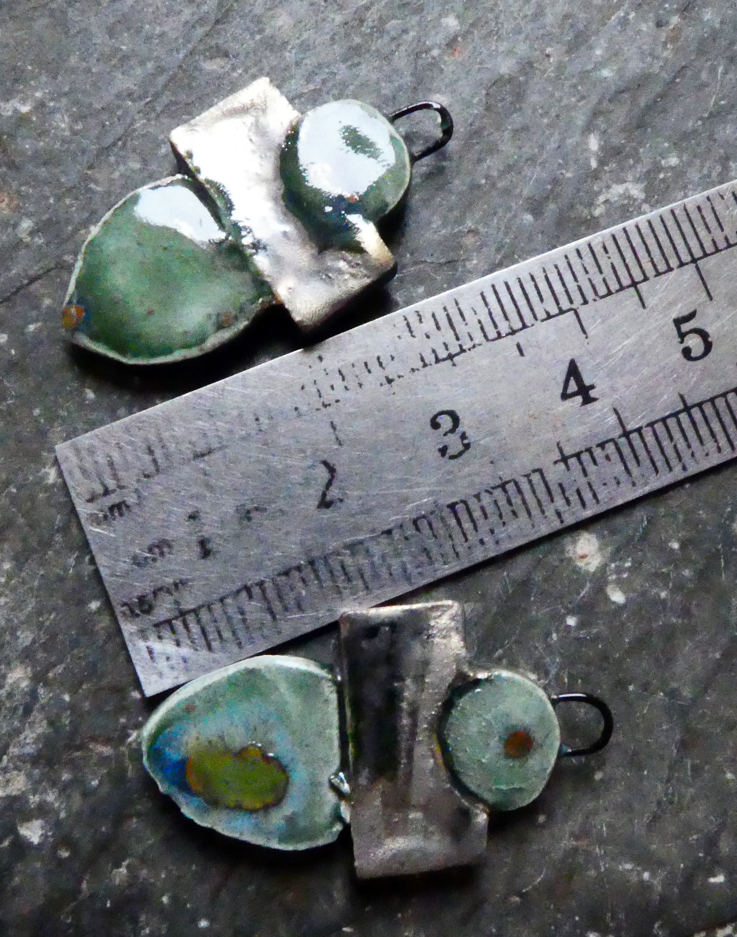 Ceramic Stack Earring Charms -Mystic Jade