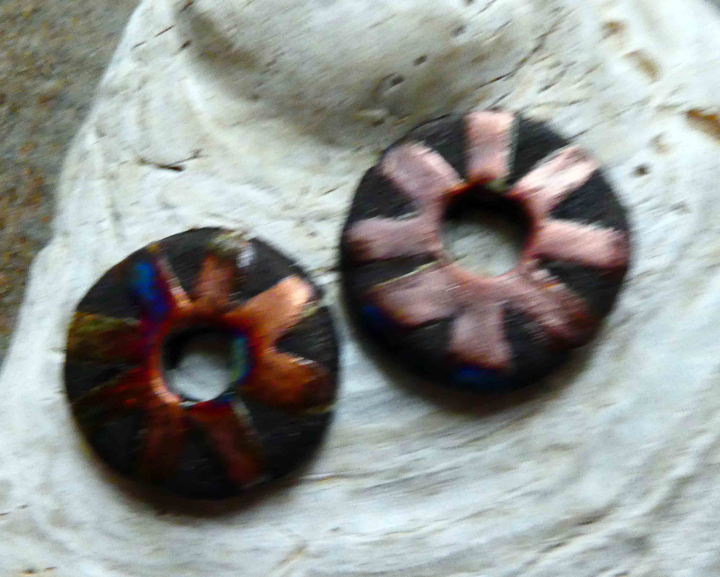 Ceramic Scorchy Disc Earring Charms #2