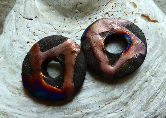 Ceramic Scorchy Disc Earring Charms #10