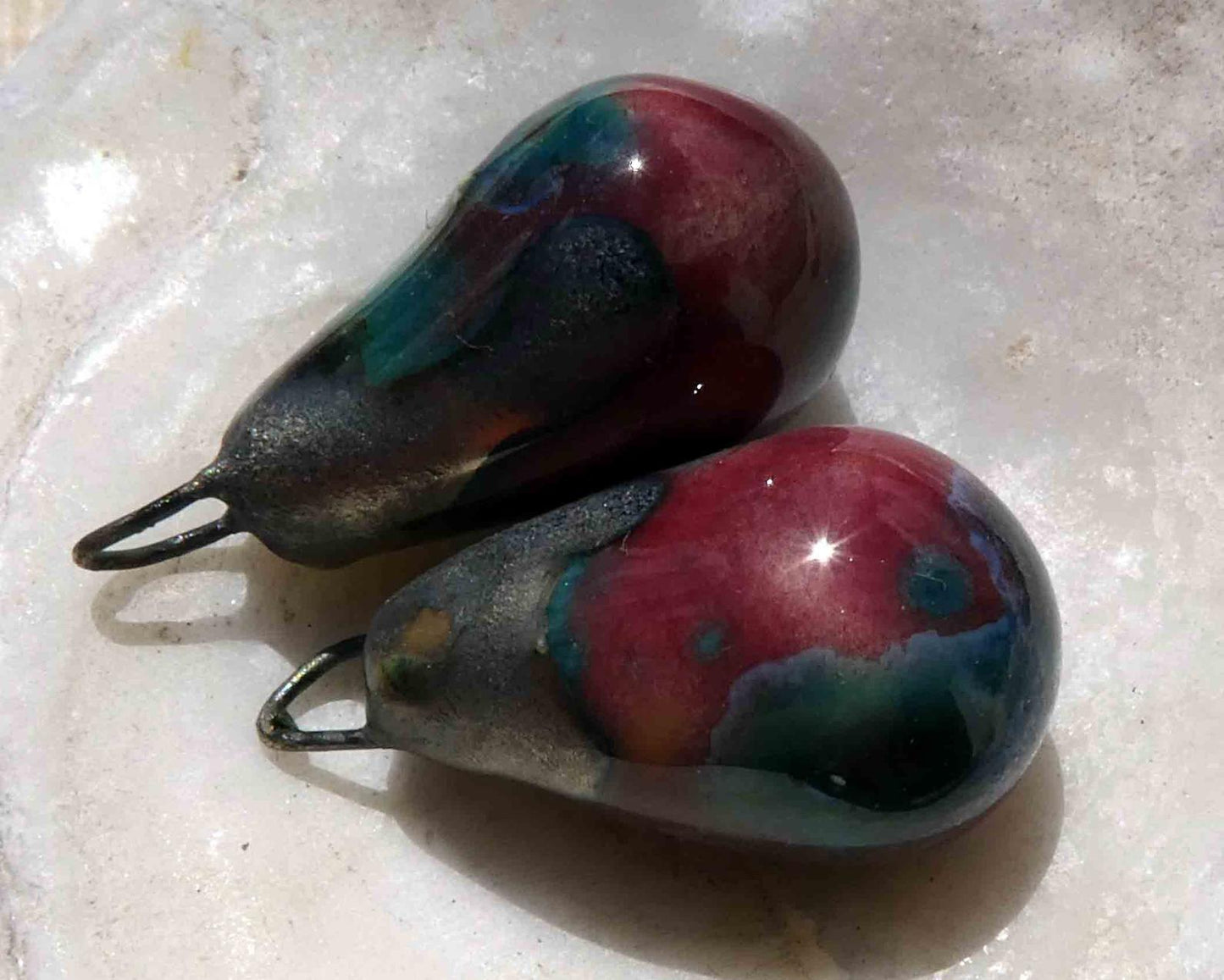 Ceramic Drops Earing Charms -Berry Good