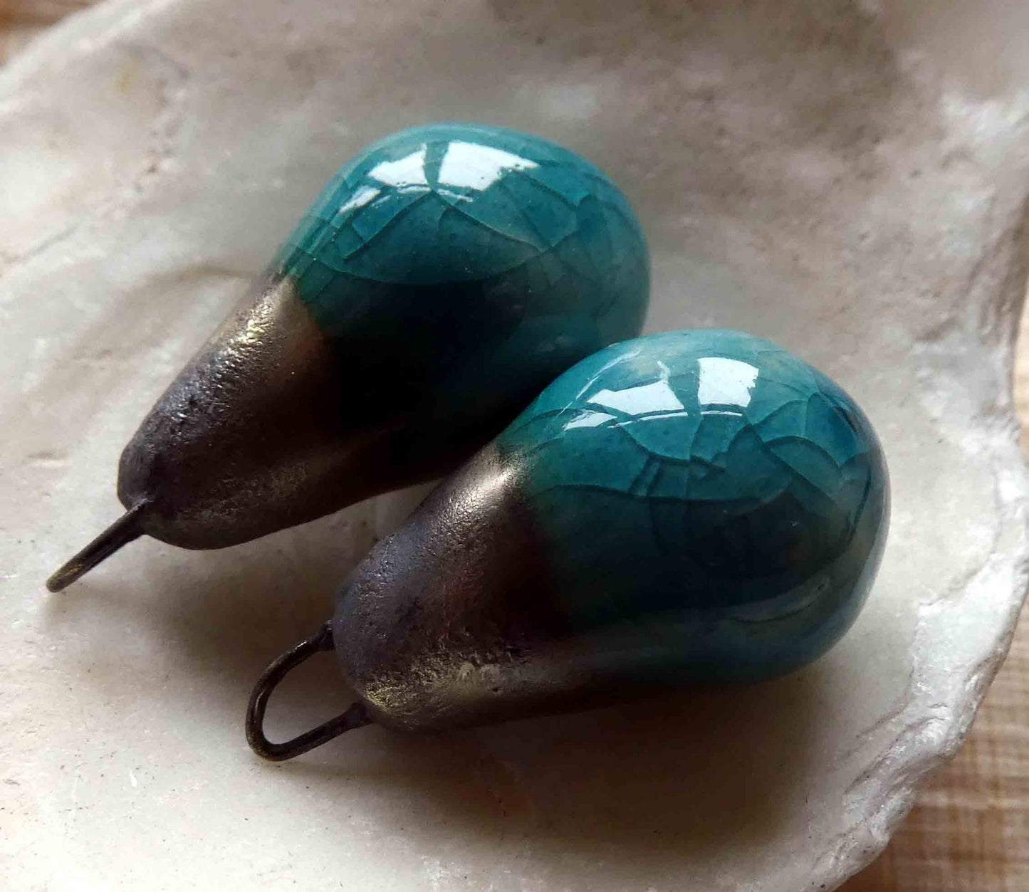 Ceramic Drops Earring Charms - Topaz