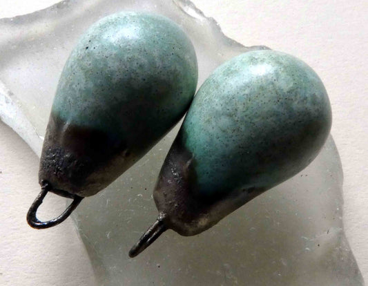 Ceramic Drops Earring Charms - Mint