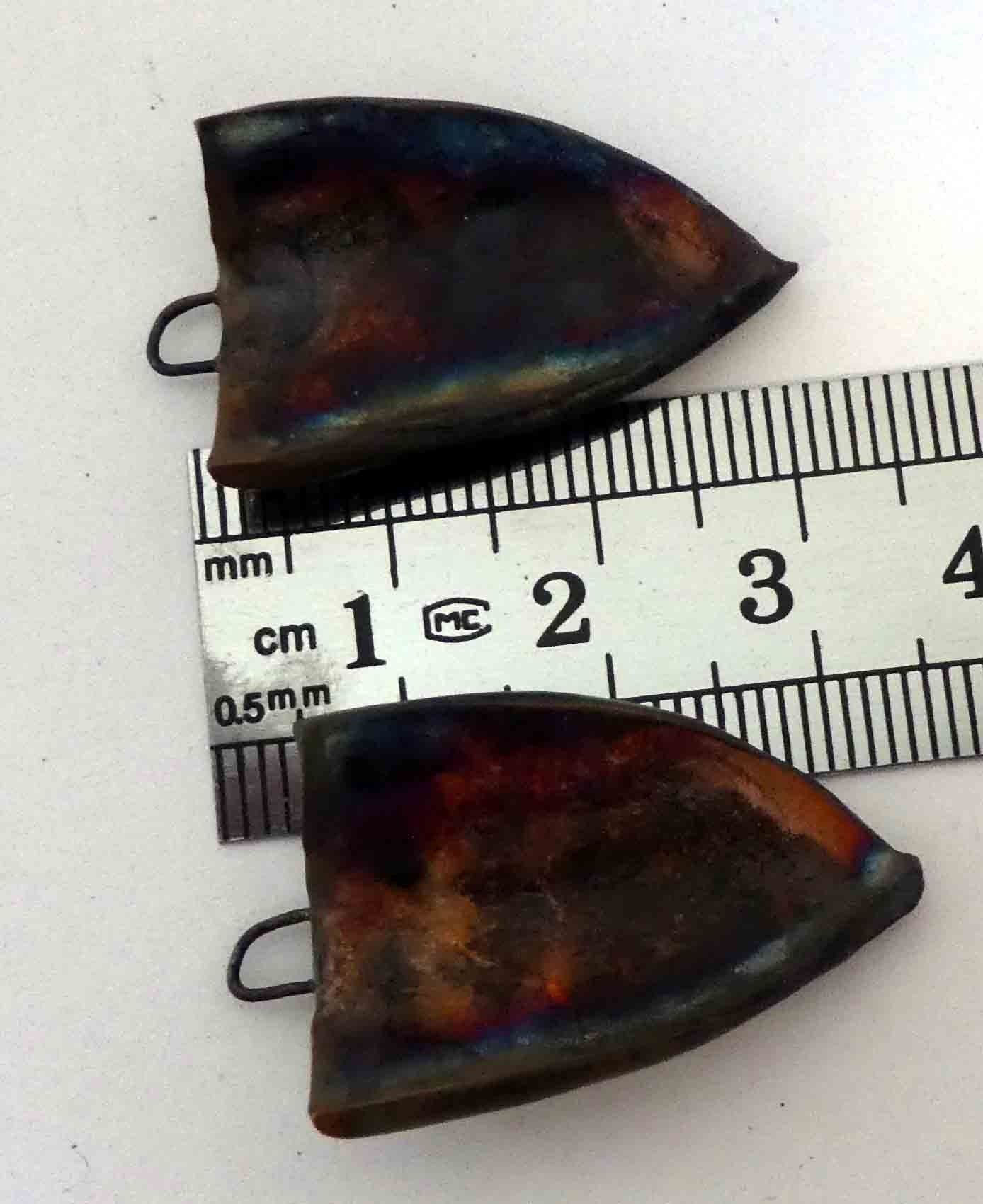 Ceramic Decal Dali Shield Earring Charms