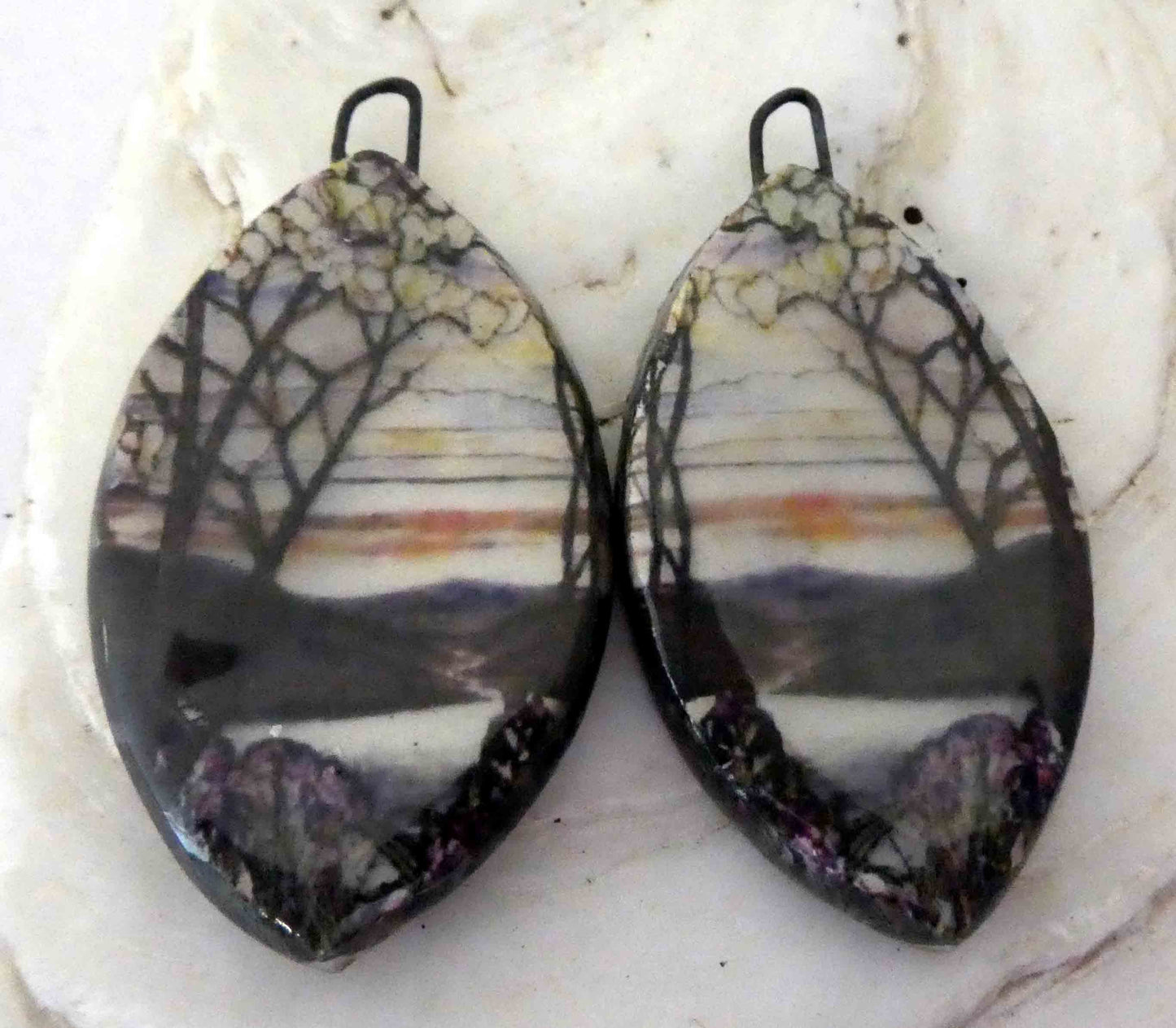 Ceramic Tiffany Earring Drops#13