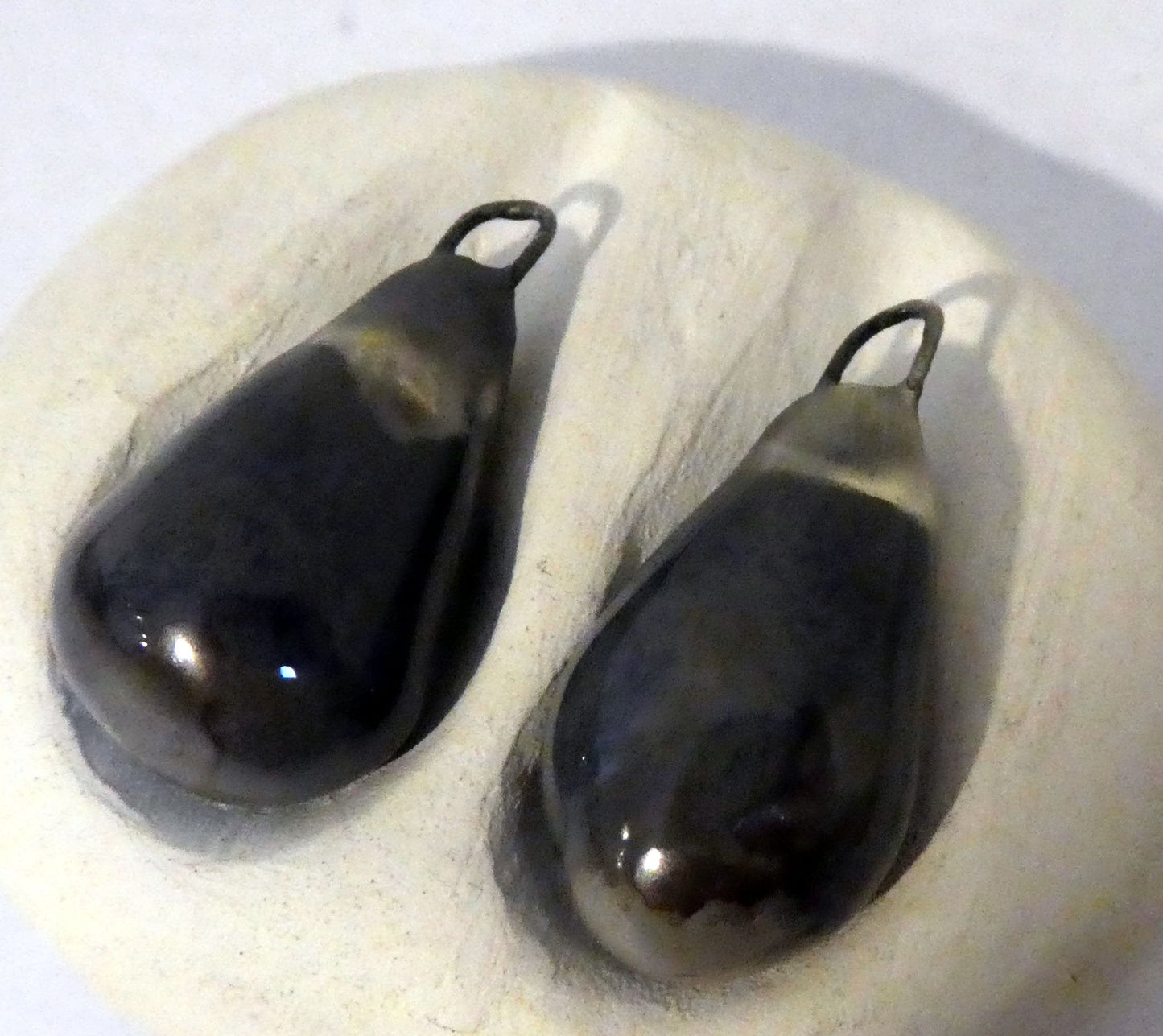 Ceramic Drops  Earring Charms -Dark Amethyst