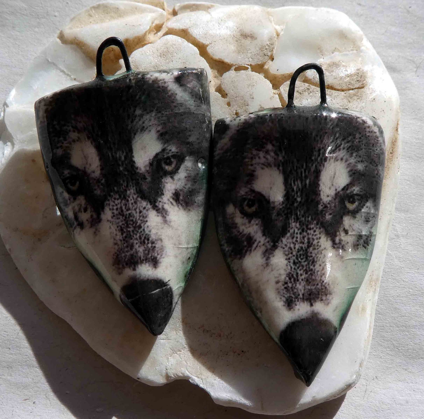 Ceramic Wolf Face Shield Droppers #3